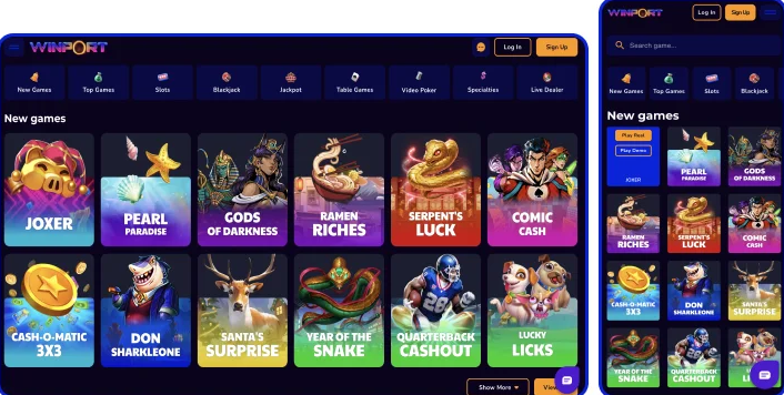 Convenient payment system at WinPort online casino